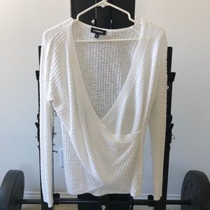 Express front wrap sweater